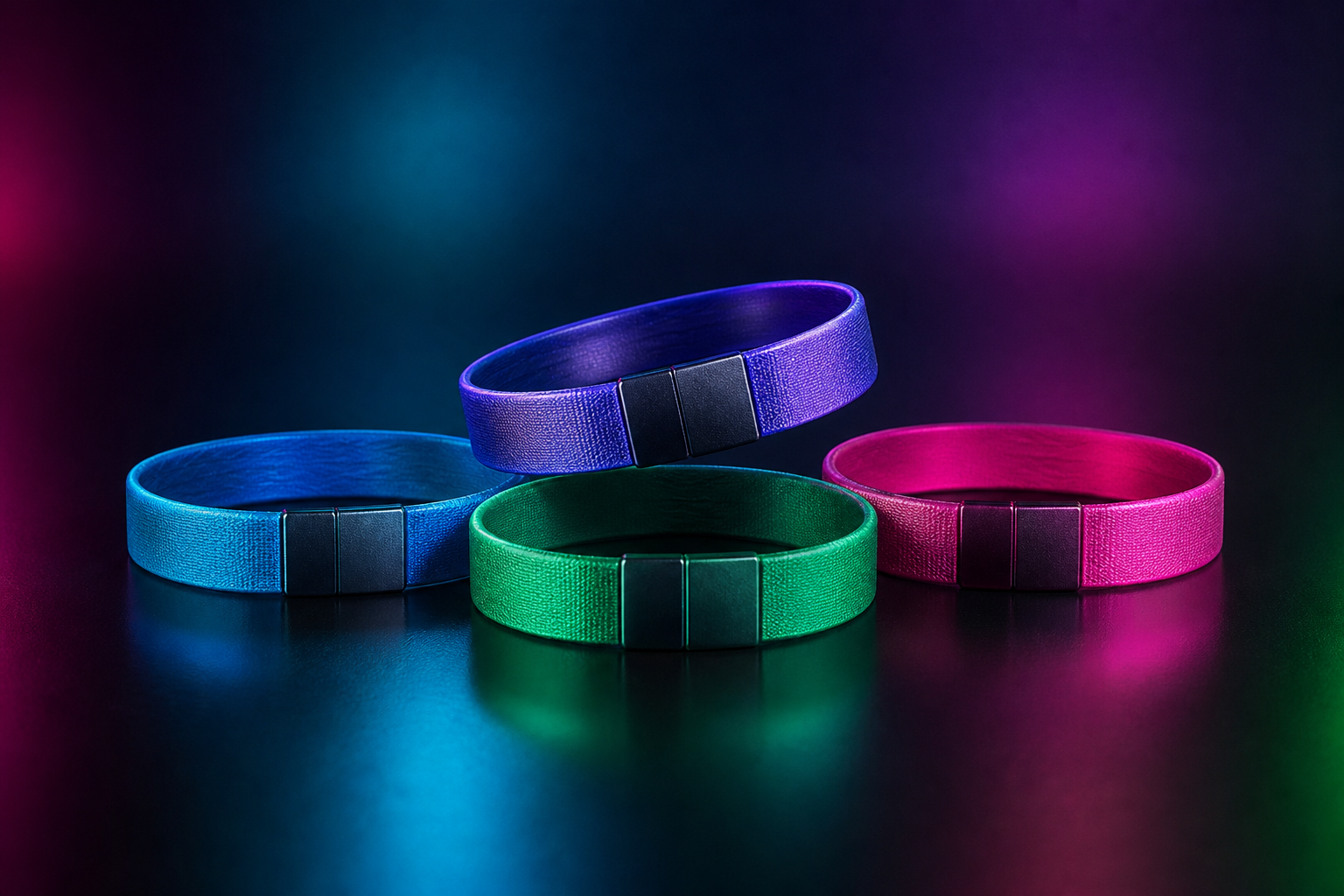 Pulseras neón de acceso para evento